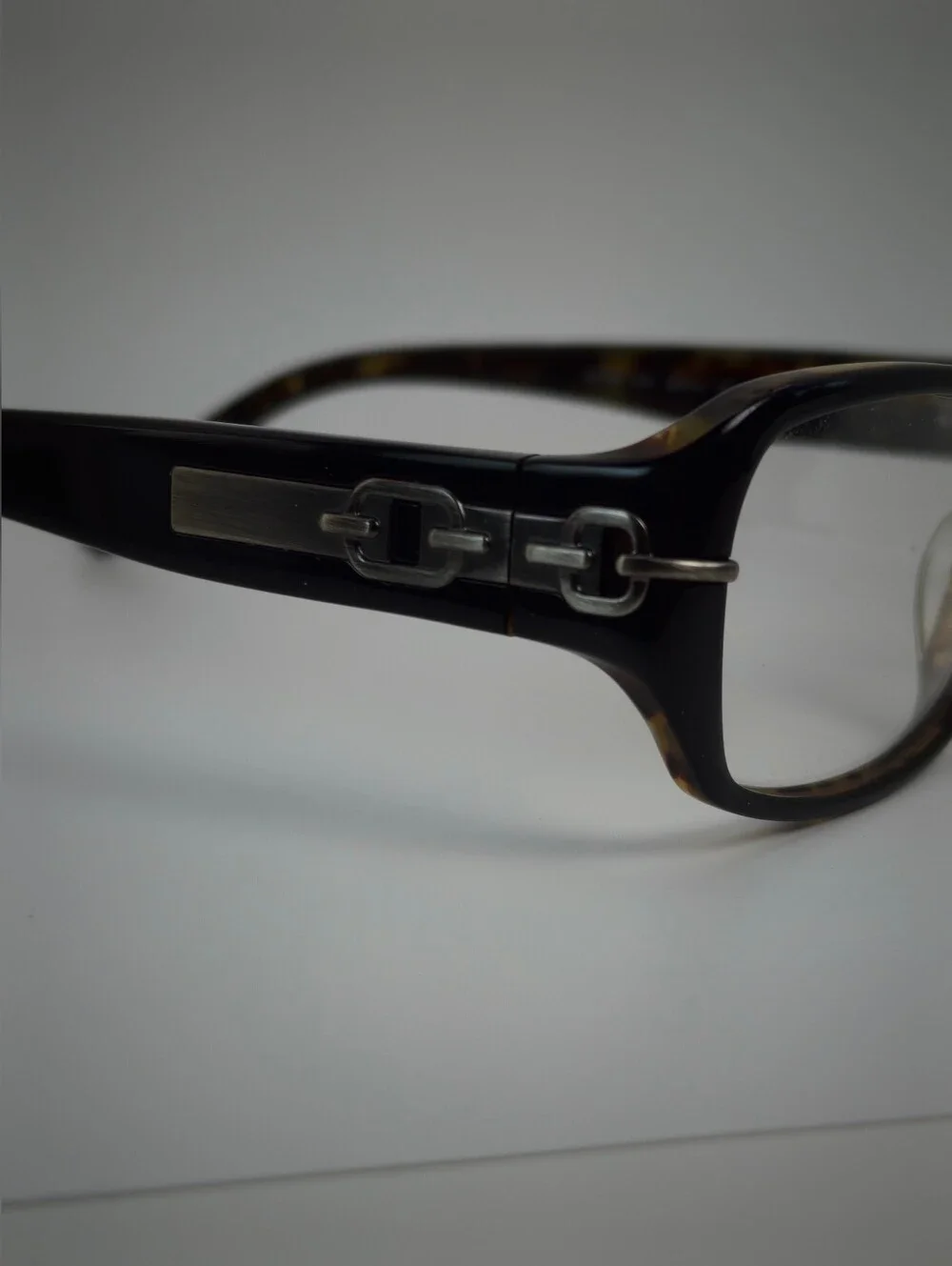 Nicole Miller. Fulton.  Black Tortoiseshell Rectangular Women's Glasses.